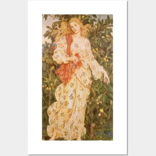 Flora, the Goddess of Blossoms and Flowers by Evelyn De Morgan Posters and Art